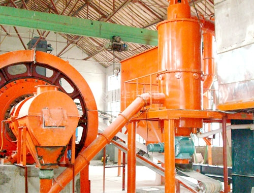 At site Application ball mill and classifying line
